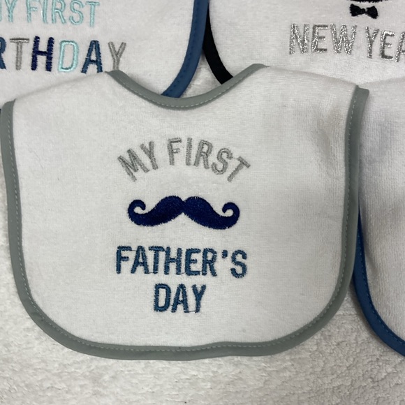 Nwot HB baby’s first bibs one size unisex gender neutral - Picture 5 of 8